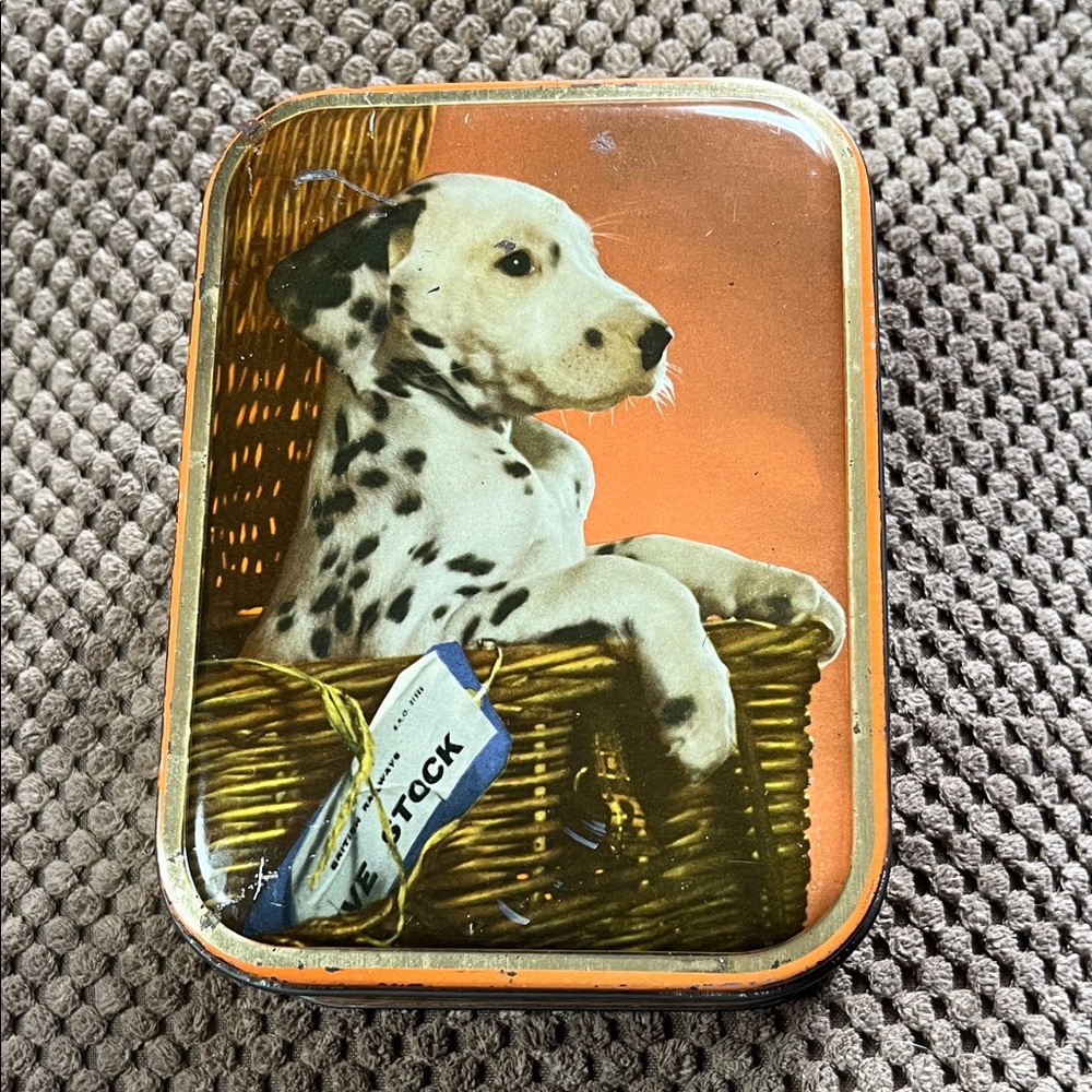 Vintage Sharps Toffee Tin Dalmatian Puppy